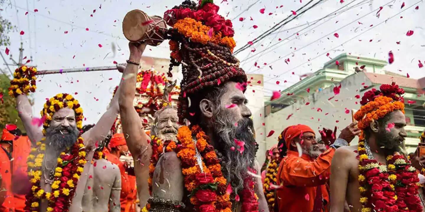 With chants of Mahadev and spiritual fervor Akharas reach Prayagraj for Mahakumbh Mela