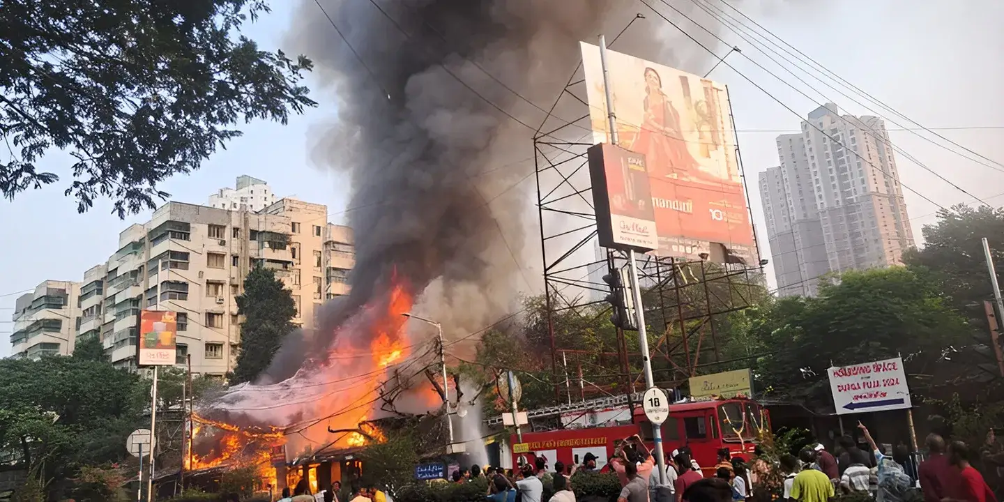 Fire breaks out at flower market in Sealdah area of Kolkata, no casualty