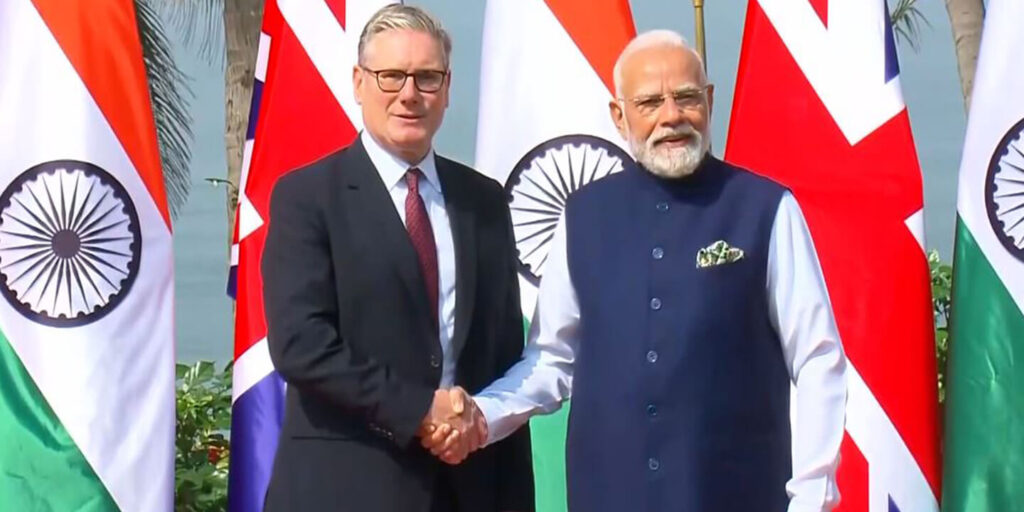 PM Narendra Modi meets UK PM Keir Starmer in Mumbai