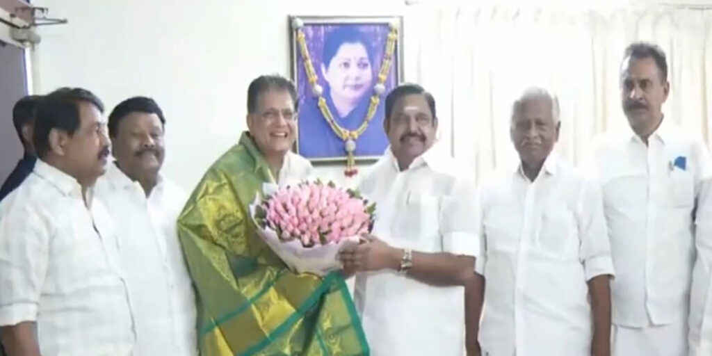 BJP’s TN election in-charge Piyush Goyal meets AIADMK’s Palaniswami in Chennai, seat-sharing talks expected