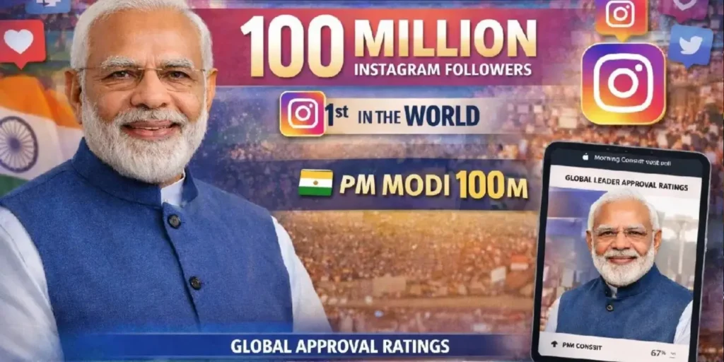 PM Modi becomes most followed world leader on Instagram with 100 million followers