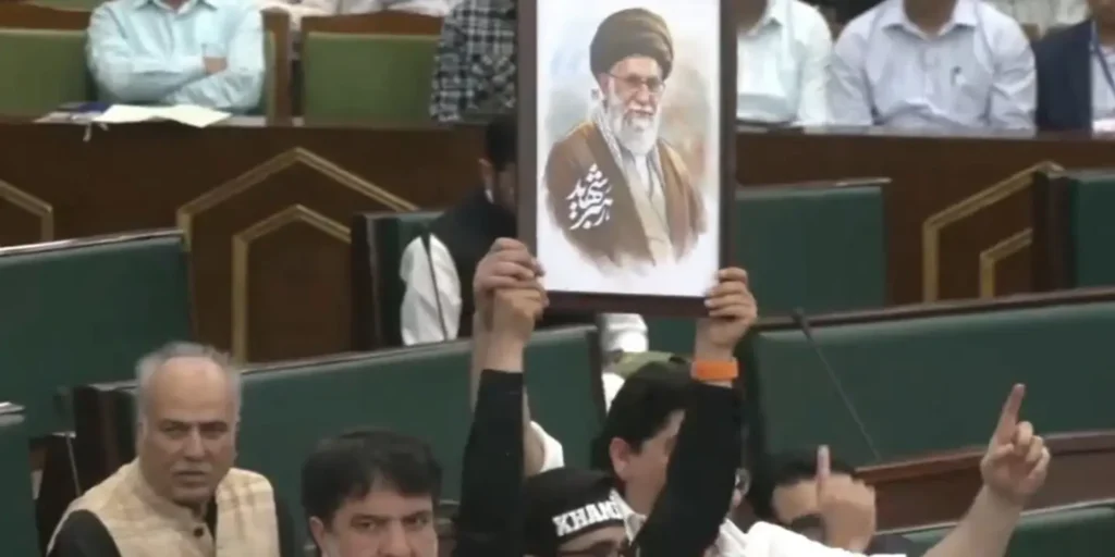 J-K: National Conference MLAs protest in assembly, express solidarity with Iran over killing of Ayatollah Ali Khamenei