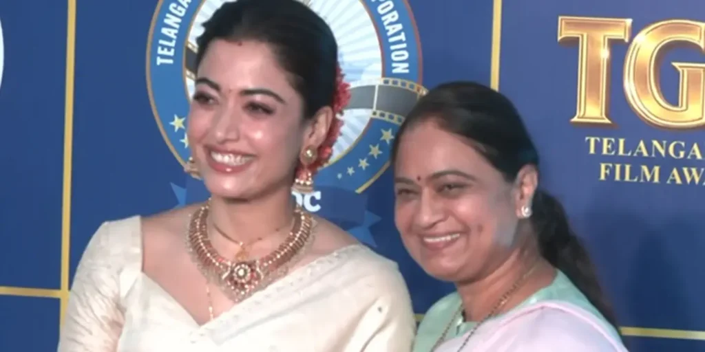 Newlywed Rashmika Mandanna attends TGFA 2025 with mother-in-law, wins big for ‘The Girlfriend’