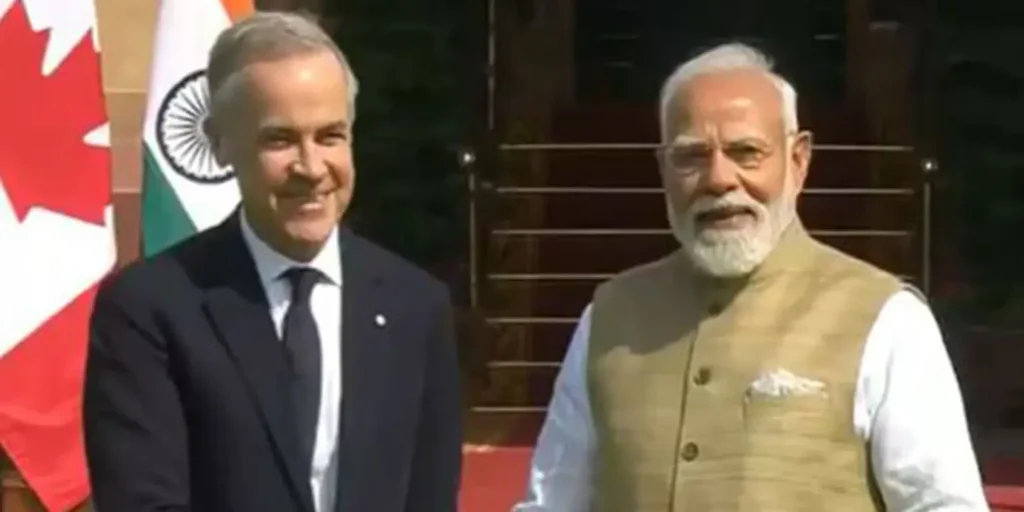 Prime Minister Narendra Modi meets Canadian Prime Minister Mark Carney