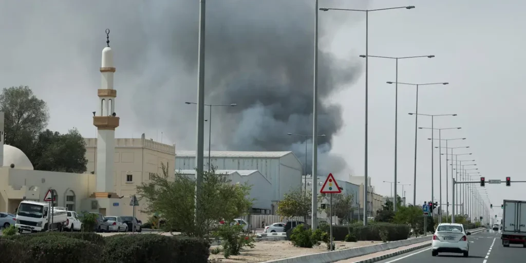 Qatar intercepts missiles, falling debris sparks “limited fire” in industrial zone; no injuries reported