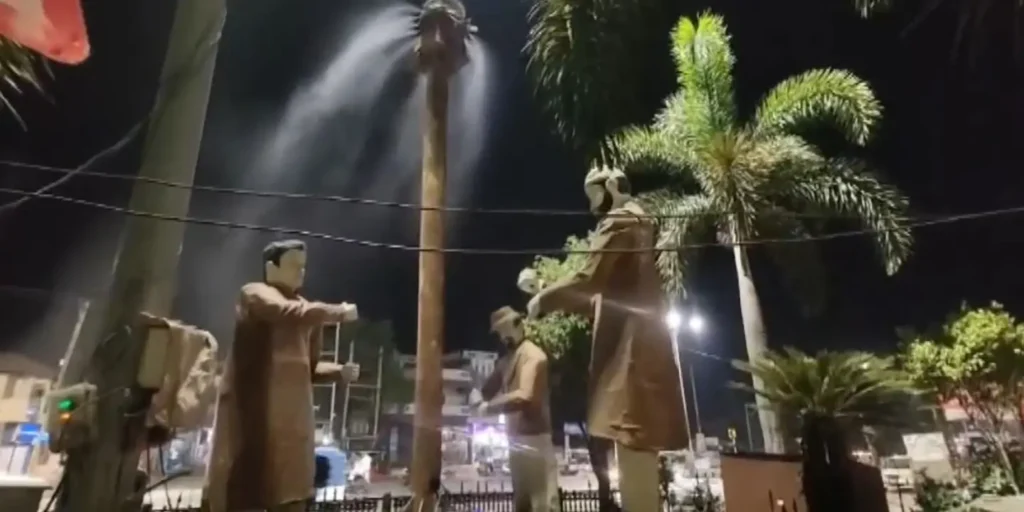 Madhya Pradesh: Mist towers set up in Dewas to provide relief from dust, heat amid rising temperatures