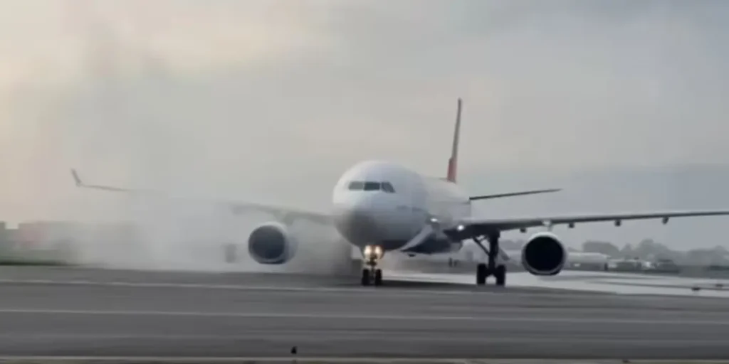 Turkish Airlines plane catches fire while landing in Kathmandu, all safe