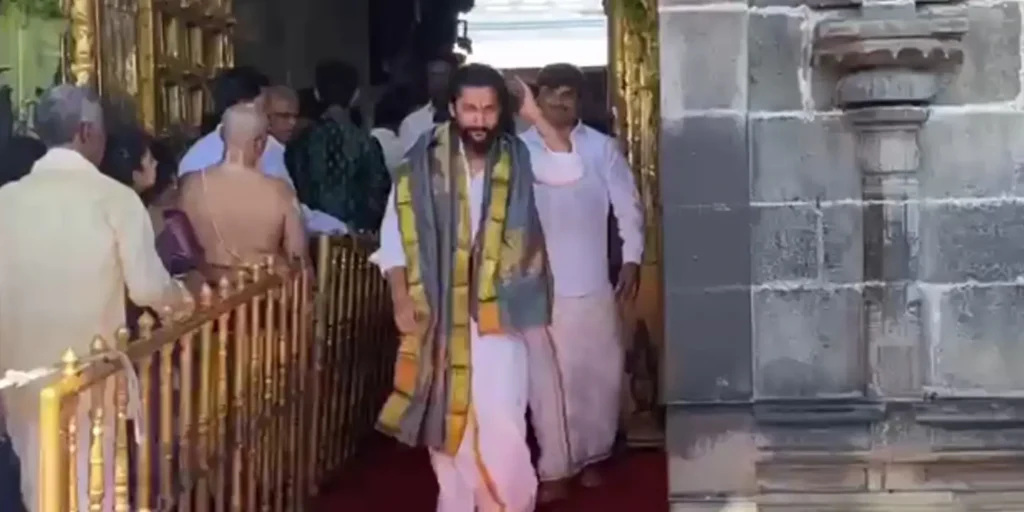 Nani offers prayers at Tirupati amid buzz around ‘The Paradise’