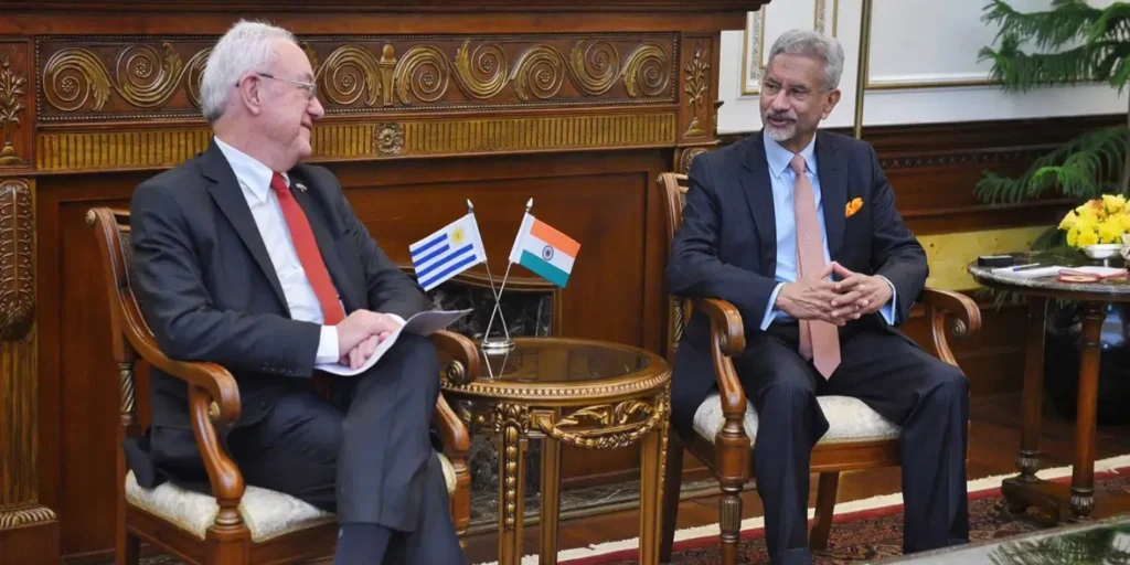 BRICS summit 2026: Jaishankar meets Uruguayan Foreign Minister Mario Lubetkin