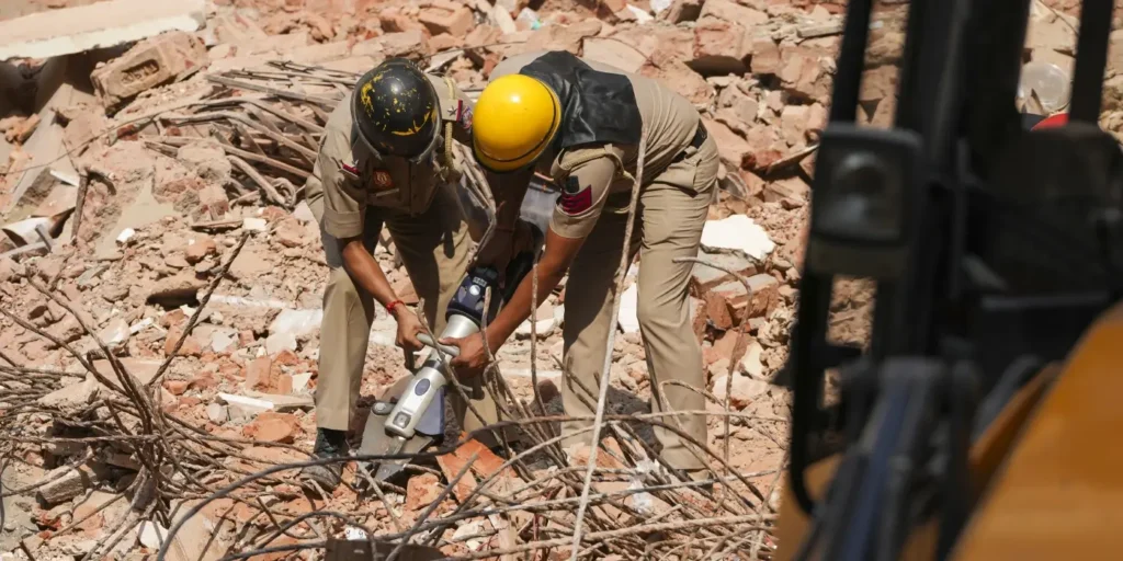 South Delhi building collapse: Lookout notice against owner