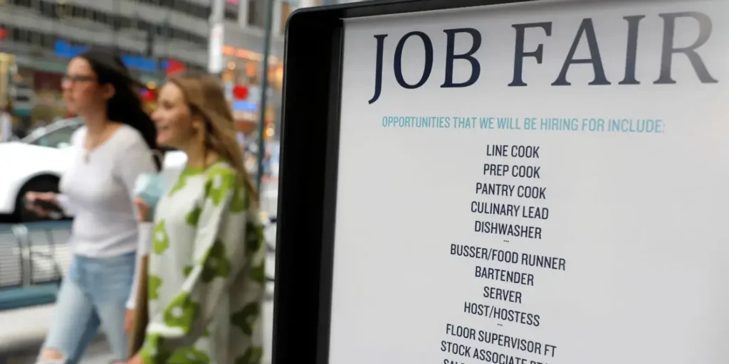 US job openings fall to five-month low in August; layoffs remain subdued