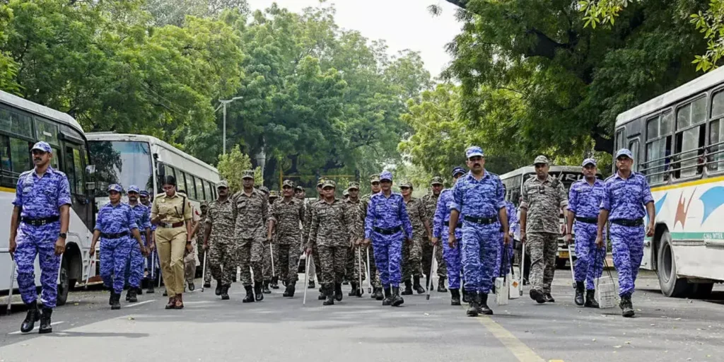 6,000 cops, 220 companies of CAPF, expanded CCTV network in place for CJP’s ‘Tiranga’ march