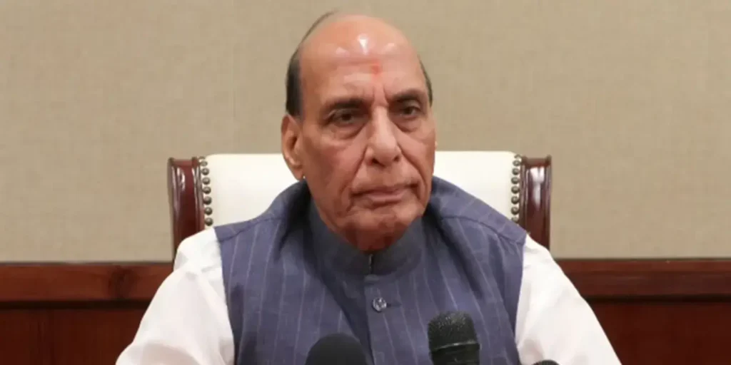 “Instead of expressing regret, Congress is busy defending Kharge”: Rajnath Singh slams Congress president over remark on PM Modi