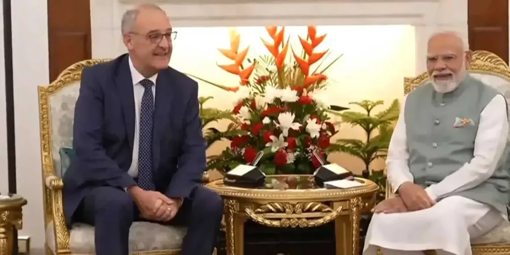 PM Modi, Swiss President Guy Parmelin hold bilateral talks at Hyderabad House